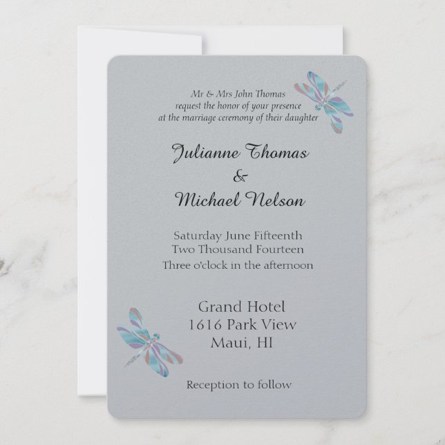 Convite Cinzas e Dragões Azuis (Frente)