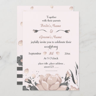 Convite cinzas escuras e poeirentas flores maravilhosas do