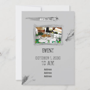 Convite Cinzas Impressionáveis Pinceladas Arrancam Arte D