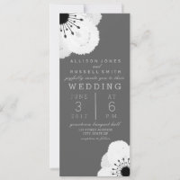 Cinzas Modernas + Casamento Anêmono Branco