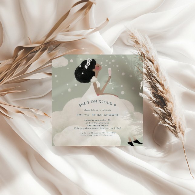 Convite Cinzas na Praça do Chá de panela Teal da Nuvem 9 (Criador carregado)