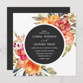 Convite Cinzas redondas de ELEGANTE, modernas e pintadas