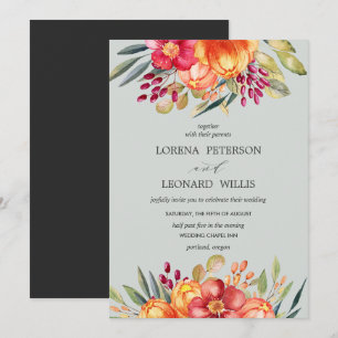 Convite Cinzas Rústicas Elíticas, Modernas, Pintadas,