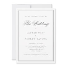 Cinzas Silver Moderno Minimalista O Casamento da I