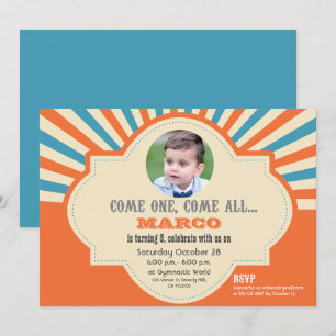 Convite Circo - Considerado Foto personalizada Aniversá
