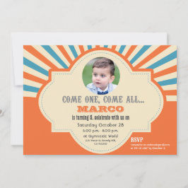 Convite Circo - Considerado| Foto personalizada| Aniversár