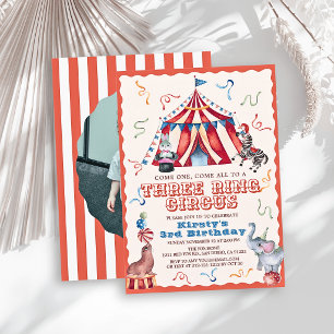 Convite Circo de Três Arcos Carnaval Foto 3º Aniversário