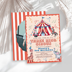 Convite Circo de Três Arcos Carnaval Foto 3º Aniversário