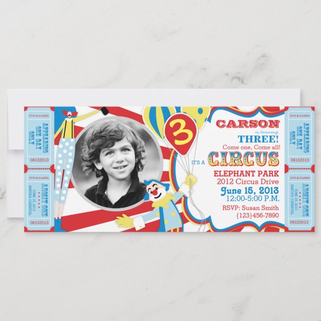 Convite Circo Palmas de Aniversário (Frente)