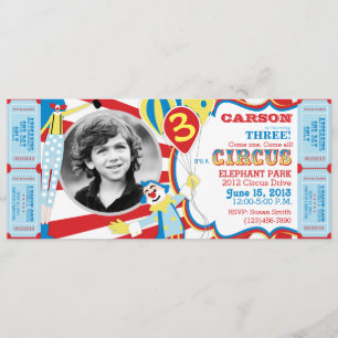 Convite Circo Palmas de Aniversário