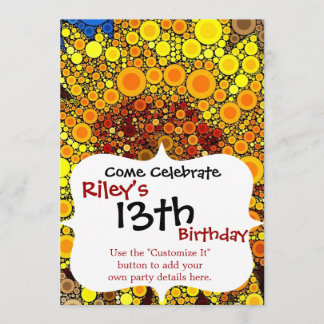 Convite Círculo Brilhante Impressão de Arte Digital do Mos