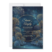 Círculo de Casamento da Floresta Dourada Celestial