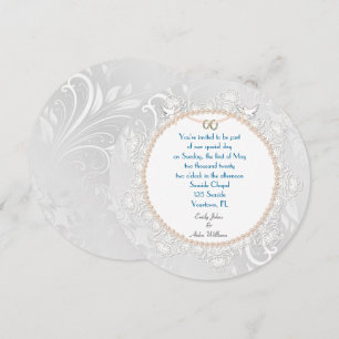 Convite Círculo de Pérola e de Lace