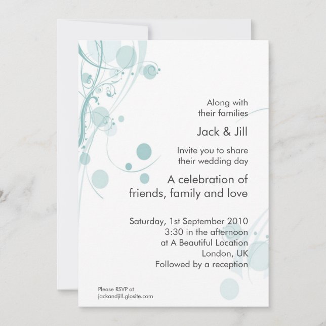 Convite Círculo e redemoinho (névoa) 5x7 (Frente)