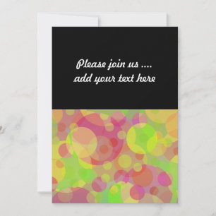 Convite Círculos Funk Abstrato Arte Moderna