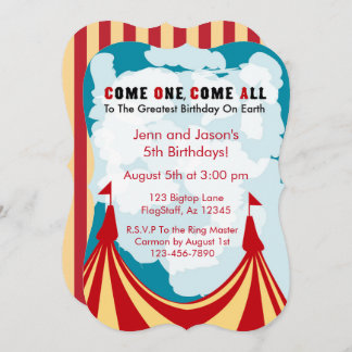 Convite Circus Birthday Invitation