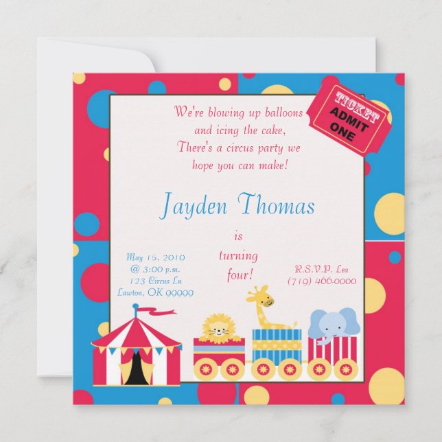 Convite circuscopia, estamos a explodir balões... (Frente)