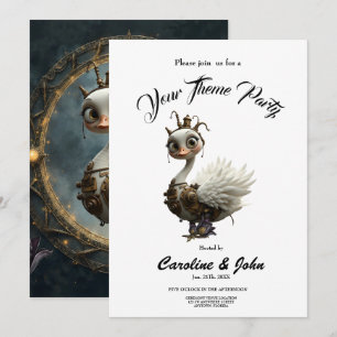 Convite Cisne Mecânico ao Luar – Guardião de Sonhos Curios