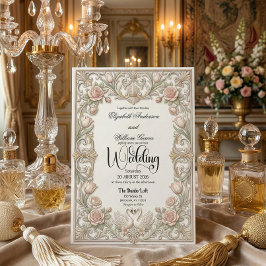 Convite Cisnes Vitorianos Antigos Coração Jardim Conto de 