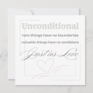 Convite Citação de Amor Incondicional