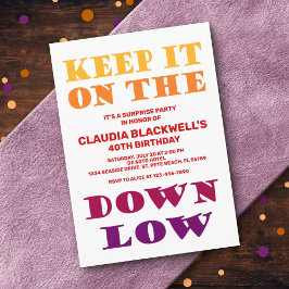 Convite Citação de Diversão Surpresa Colorida Aniversário