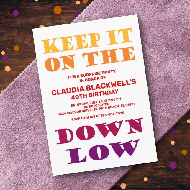 Convite Citação de Diversão Surpresa Colorida Aniversário (Criador carregado)