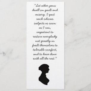 Convite Citação de Jane Austen sobre escrita