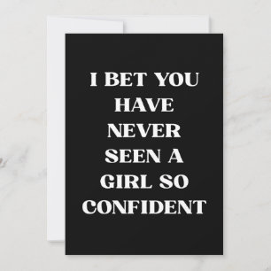Convite Citação de Menina Confiante Preta, Feminista