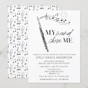 Convite Citação de Minha Varinha Me Escolheu Notas Musicai