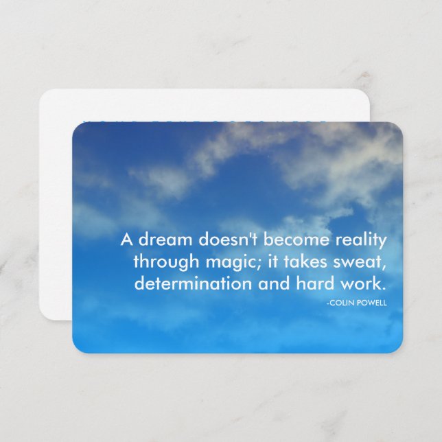 Convite citação de sucesso de powell (Frente/Verso)