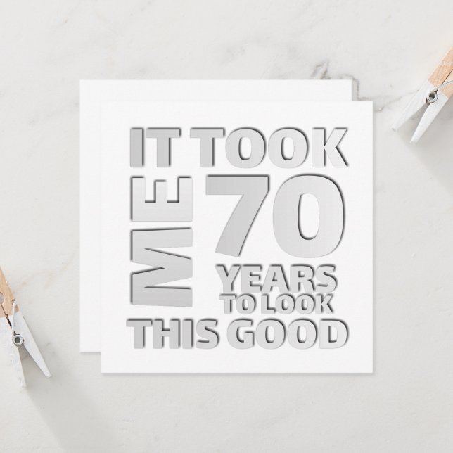 Convite Citação engraçada de 70 anos (Frente/Verso In Situ)