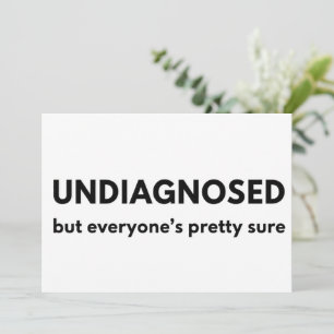 Convite Citação engraçada de autismo não diagnosticado Toq