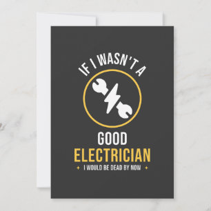 Convite Citação engraçada de Eletricista