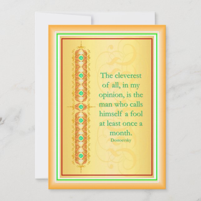 Convite Citação inspiradora no elegante design decorativo (Frente)