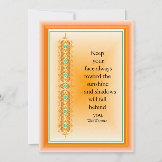 Convite Citação inspiradora no elegante design decorativo (Frente)