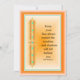 Convite Citação inspiradora no elegante design decorativo