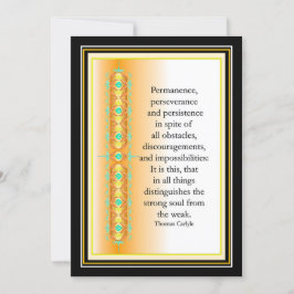 Convite Citação inspiradora no elegante design decorativo