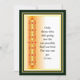 Convite Citação inspiradora no elegante design decorativo