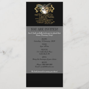 Convite Citações da duodécima noite (versão Dourado)