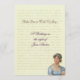 Convite Citações de celebração de casamento de Jane Austen