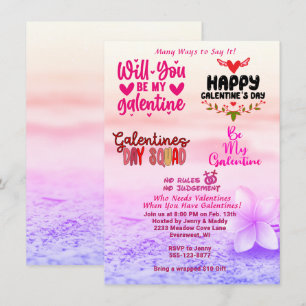 Convite Citações do Dia da Galentine para Festa de Amizade