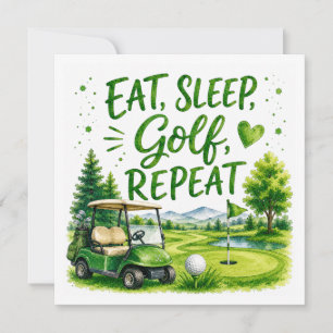 Convite Citações engraçadas de golfe para golfista no camp