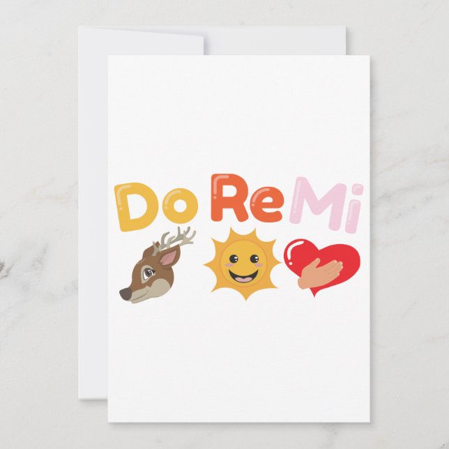 Convite Citações Engraçadas Do Re Mi Song Music - Ideia De (Frente)