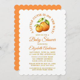 Convite Citrinos De Aquarela Laranjas Um Pequeno Chá