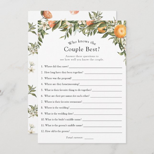 Convite Citro de compressão principal que conhece o melhor (Frente/Verso)