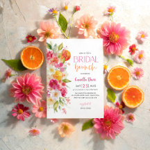 Citrus Bridal Brunch, Bright Floral Mediterrânica