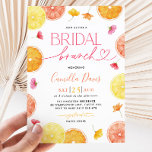 Convite Citrus Bridal Brunch Lemon Bright Chá de panela<br><div class="desc">Bridal Brunch | Chá de panela mediterrânico brilhante de citrinos de limão. Um design brilhante e divertido para o seu Chá de panela temático dos citros.</div>