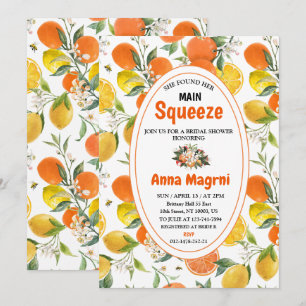 Convite Citrus Ela Encontrou Seu Chá de panela De Aperte P