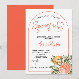 Convite Citrus Ela Encontrou Seu Chá de panela De Aperte P