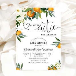 Convite Citrus Floral Baby Shower Invitation
